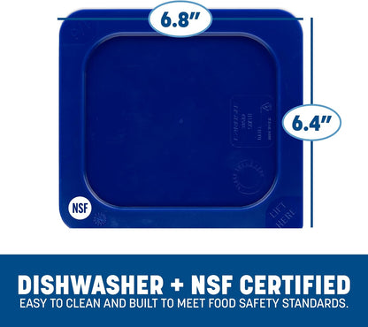 Carlisle FoodService Products 3058260 Smart Lids Sixth Size Polyethylene Lid, Dark Blue