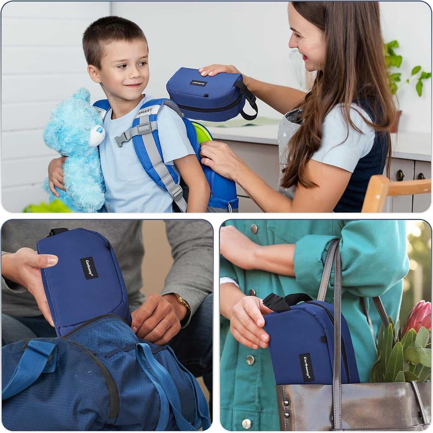 Cerbonny Freezable Cooler Bag for Work/School Travel - Mini Insulated Bag Fit For Yogurt