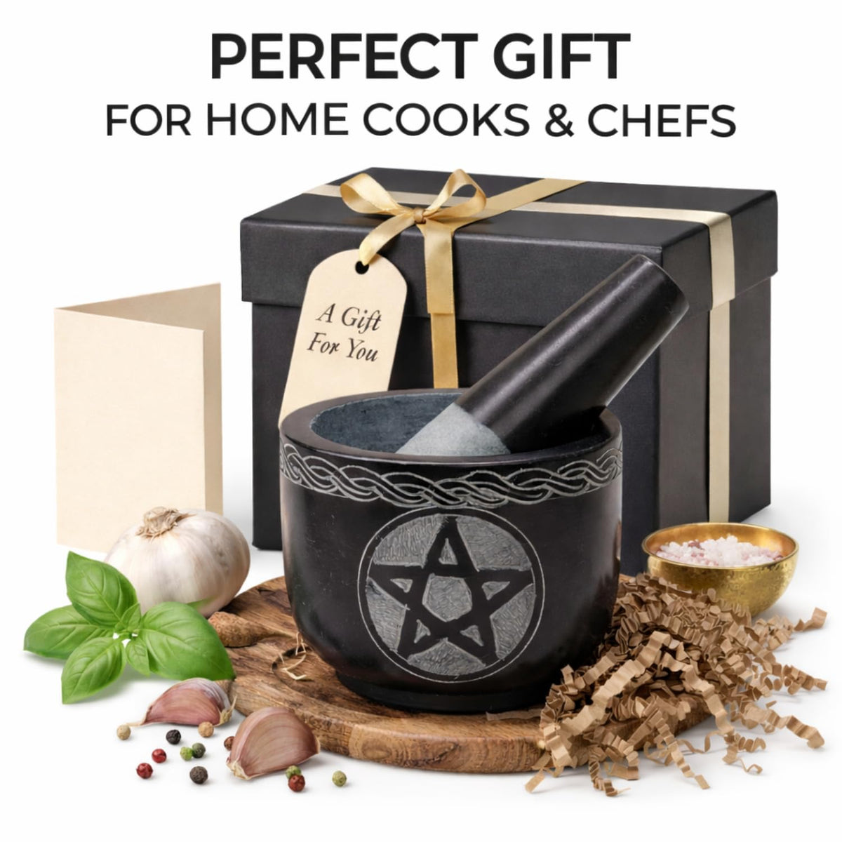 Mortar and Pestle Set, Black