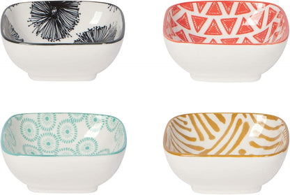 Now Designs Mix and Prep Porcelain Pinch Bowl Set of 4