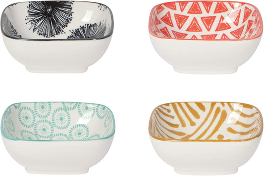 Now Designs Mix and Prep Porcelain Pinch Bowl Set of 4