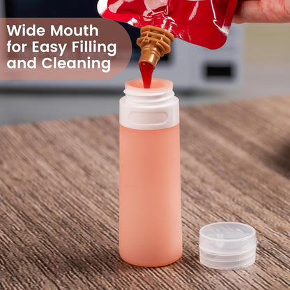 MICEBAY 2 oz Condiment Squeeze Bottles, Leakproof Salad Dressing Container