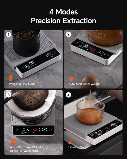 Walnut Coffee Bean Scale Set with Spritzer, Coffee Lover Gifts
