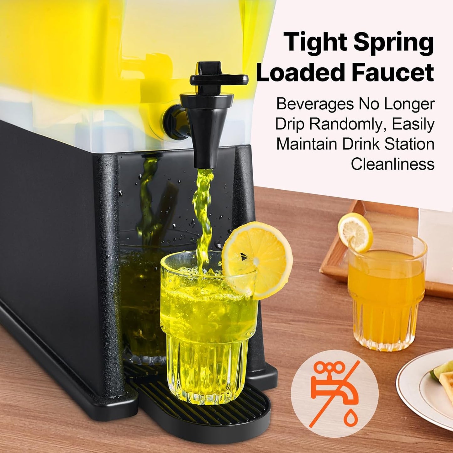 VEVOR Beverage Dispenser, 3 Gallon x 2 Drink Dispensers for Parties, Plastic Juice Dispenser with Stand Spigot Lid, Iced Tea Lemonade Juice Water Dispenser, for Restaurants, Hotels, Parties