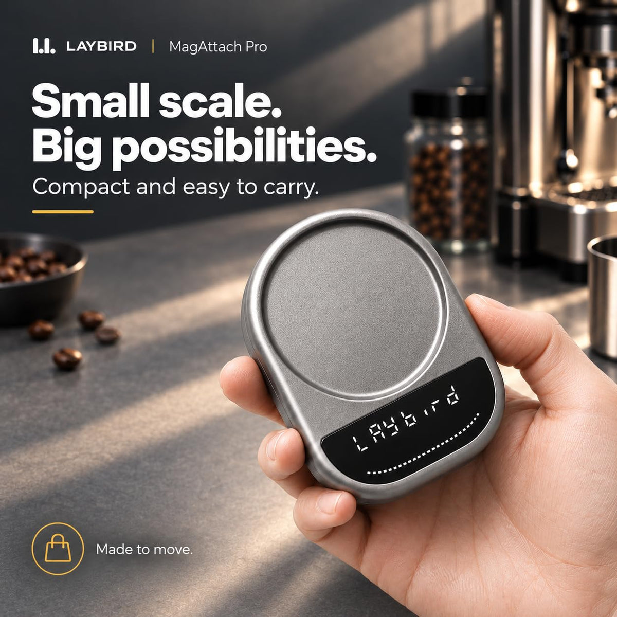MagAttach Pro Coffee Scale with Timer for Espresso & Pour Over