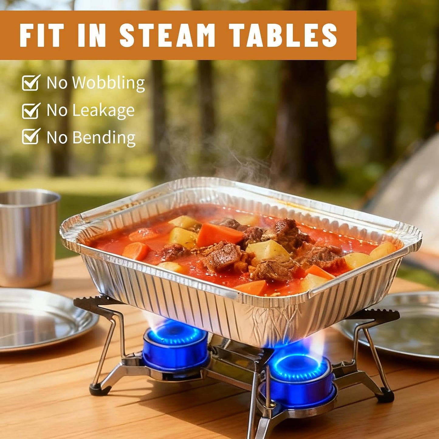 20 Pack 9x13 Aluminum Foil Pans with Lids - Heavy Duty Disposable Baking Pans, Oven Safe Steam Table Trays for Cooking, Meal Prep, Catering, Party, Food Storage & Transport - Silver, 2.5" Deep
