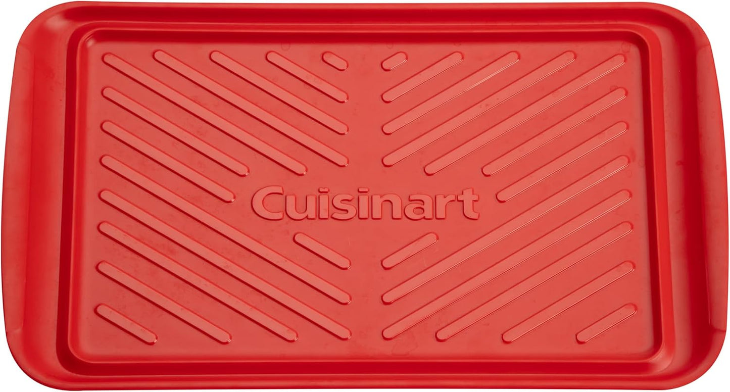 Cuisinart CPK-210 Grilling Prep and Serve Trays, Black and Red Large 18” x 14.5”
