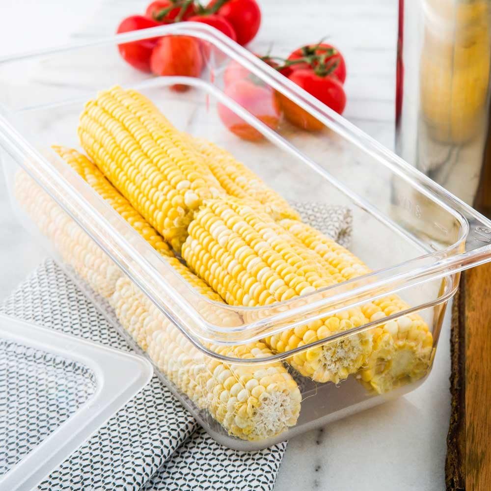 Restaurantware-2.5 Inch Deep Food Pans, 1 1/6 Size Commercial Food Storage Container - Freezable, Break-Resistant, Clear Plastic Cold Pans, Dishwashable, For Kitchens, Restaurants, Or Cafeterias