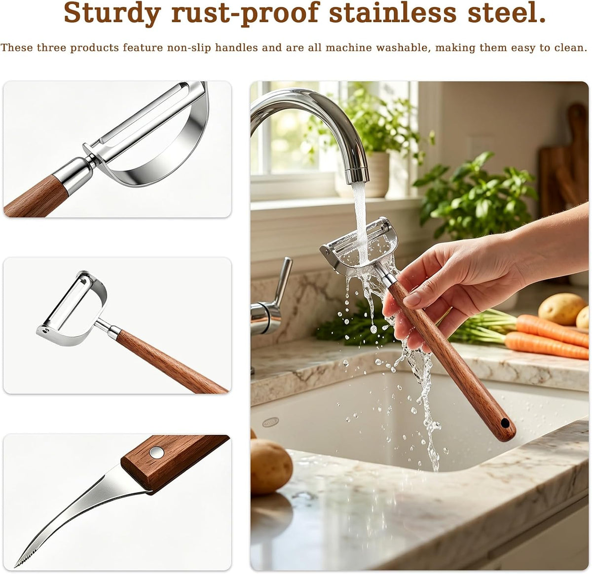 3 Pcs Fruit & Vegetable Peeler Set
