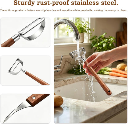 3 Pcs Fruit & Vegetable Peeler Set
