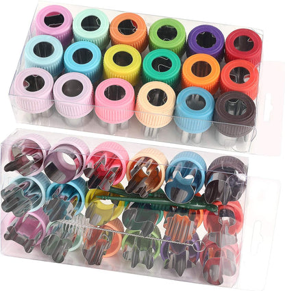 laxizar 18 pcs Cookie Cutters Fruit Cutter Vegetable Cookie Stamps Mold