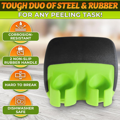 Palm Peeler for Vegetables with Double-Sided Stainless Steel Blades