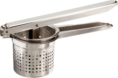Winco 10" Stainless Steel Potato Ricer, Round