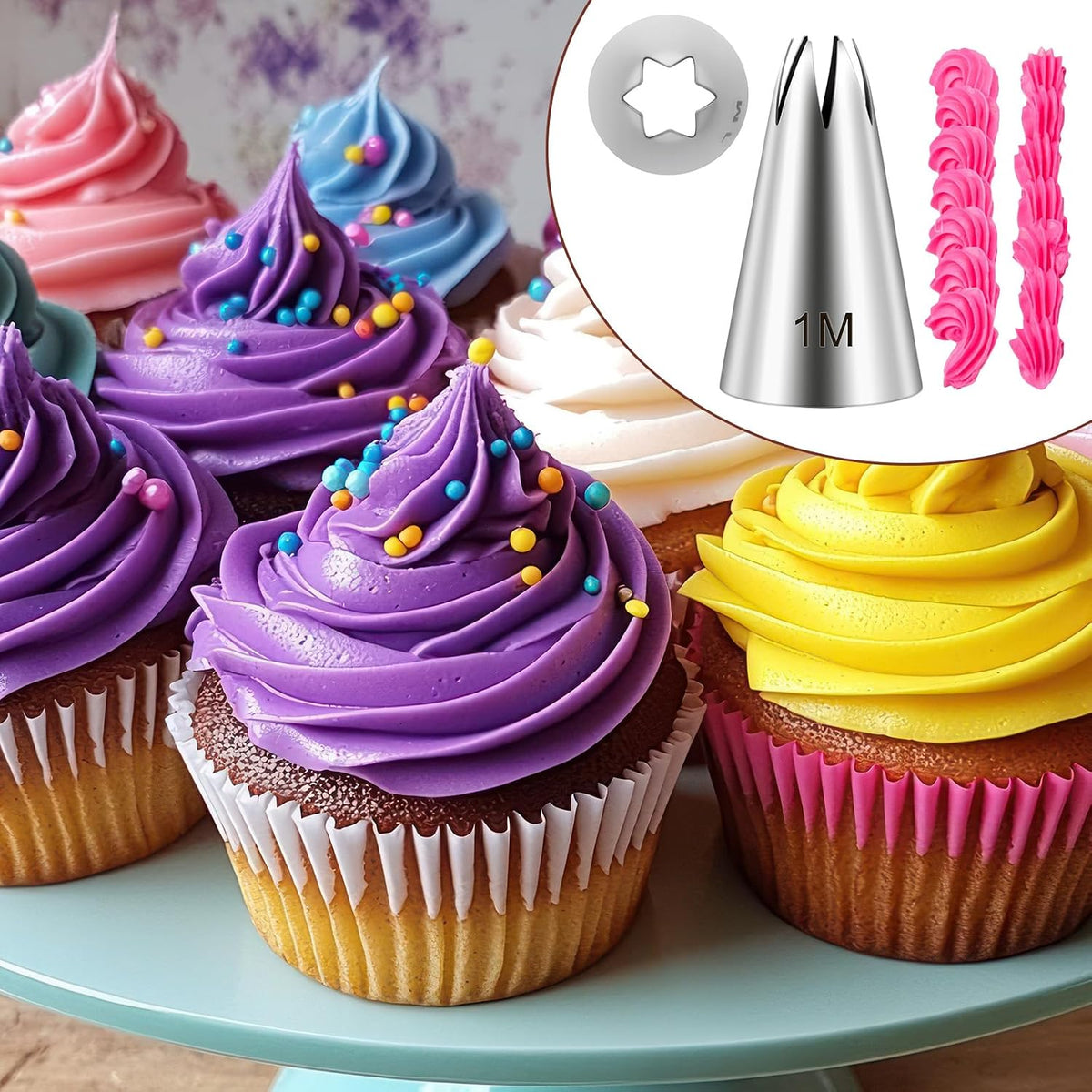 3 Pcs #12 Round Piping Tip for Macarons, Stainless Steel Round Frosting Piping Tips with 8mm Opening, Professional Cookie Decorating Pastry Tips Set for Frosting & Cake Decorating (Silver)
