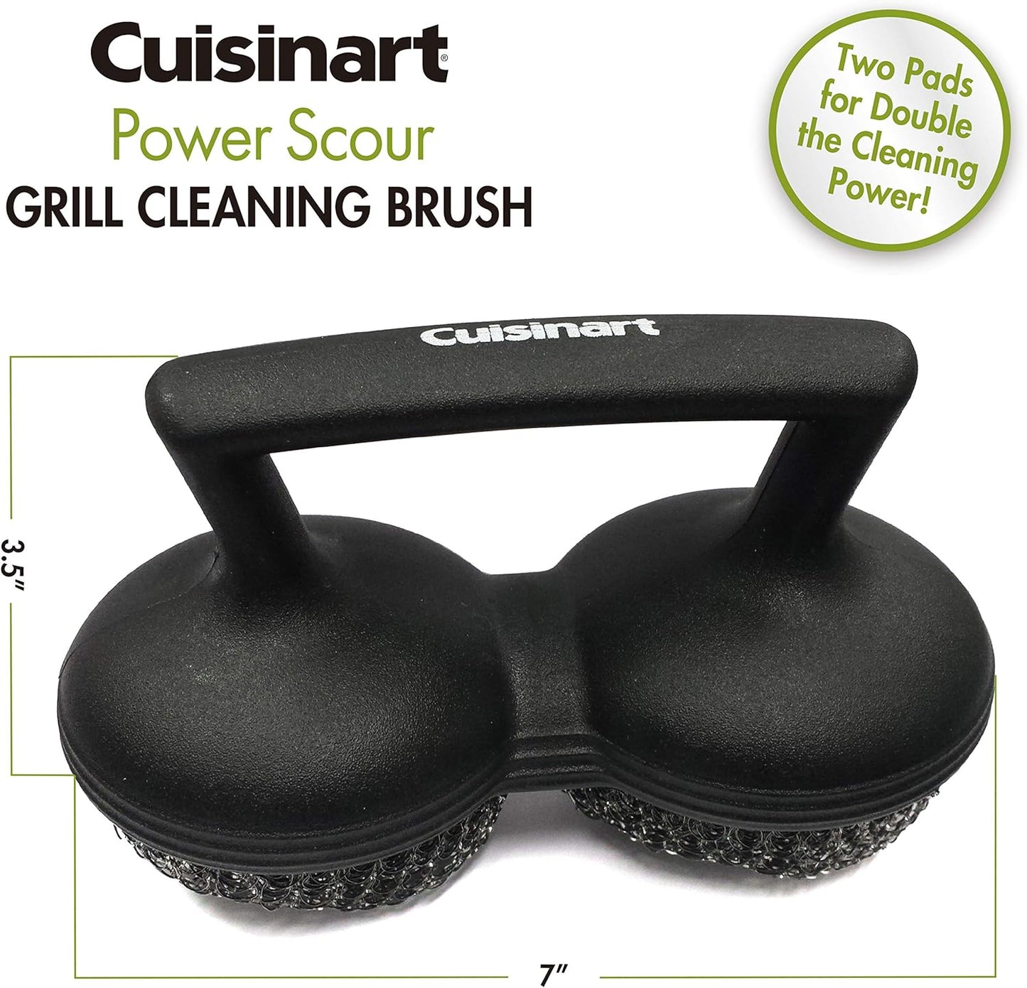 Cuisinart Grill Renew Steam Cleaner Brush, Bristle Free Cleaning Brush for All Grills, Perfect Worry-Free Grill Brush Accessories for BBQ, Clean Cast Iron Grates, Stainless Steel, Porcelain