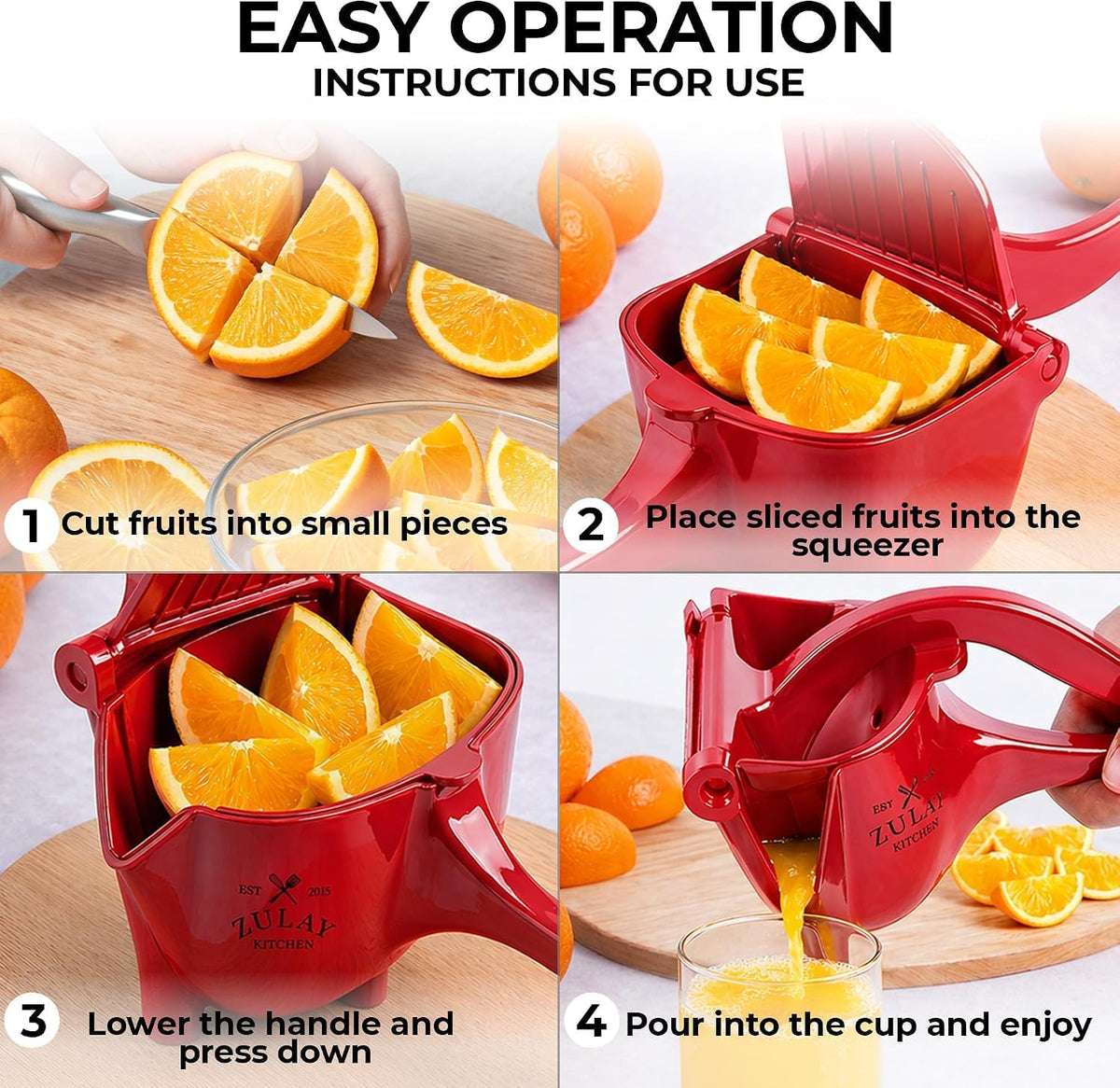 Zulay Kitchen Manual Fruit Juicer