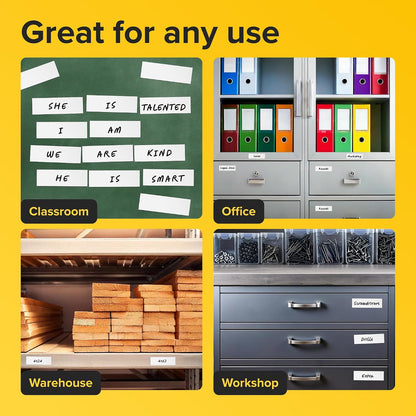 Dry Erase Magnetic Labels - Reusable Sticky Notes - Notepads for Refrigerator - Dry Erase Magnet Sheets - Blank Magnet Stickers to Write On - Magnets for Whiteboard Classroom Fridge