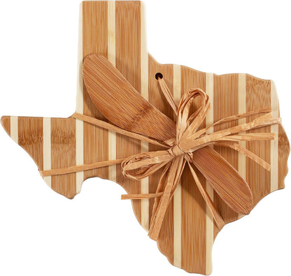 Totally Bamboo California Charcuterie Board with Spreader Knife Gift Set, 11-3/8" x 8-7/8"
