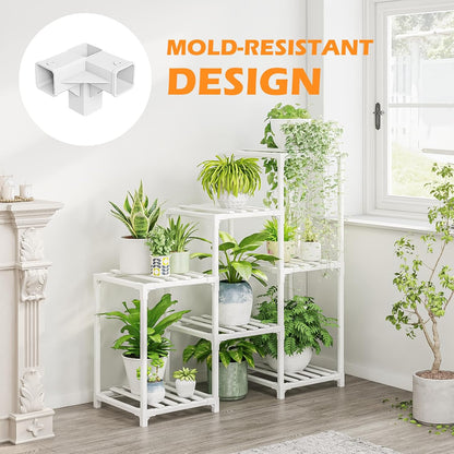 Bamworld Plant Stand Indoor Plant Shelf Outdoor Wood Plant Rack