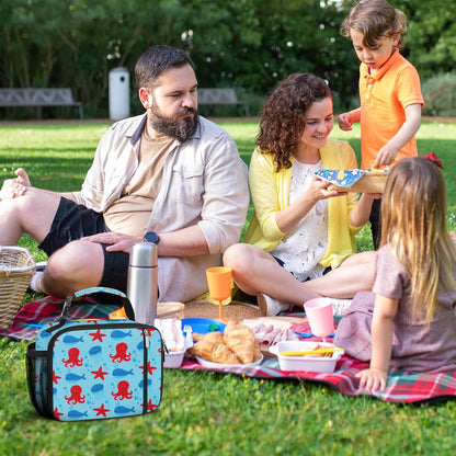 esouler Lunch Box Kids Insulated Lunch Bag for Boys & Girls Durable Children Lunchbox for School with Water Bottle Holder-Black