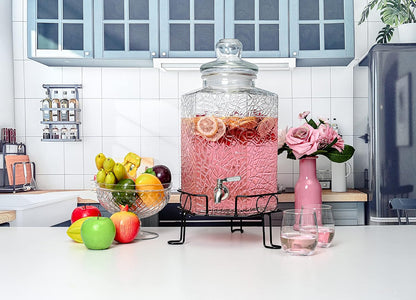 Redfern 2.5 Gallon Glass Beverage Dispenser Stainless Spigot and Stand