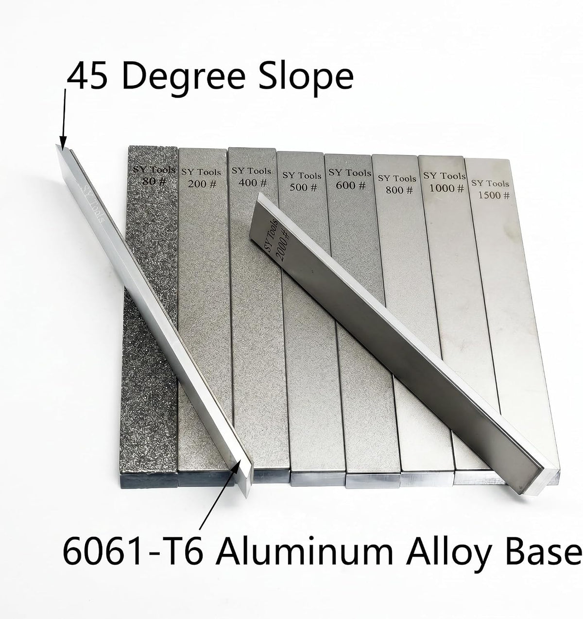 SY Tools Diamond Sharpening Stone Set, 10Pcs, 80#-3000# Grit