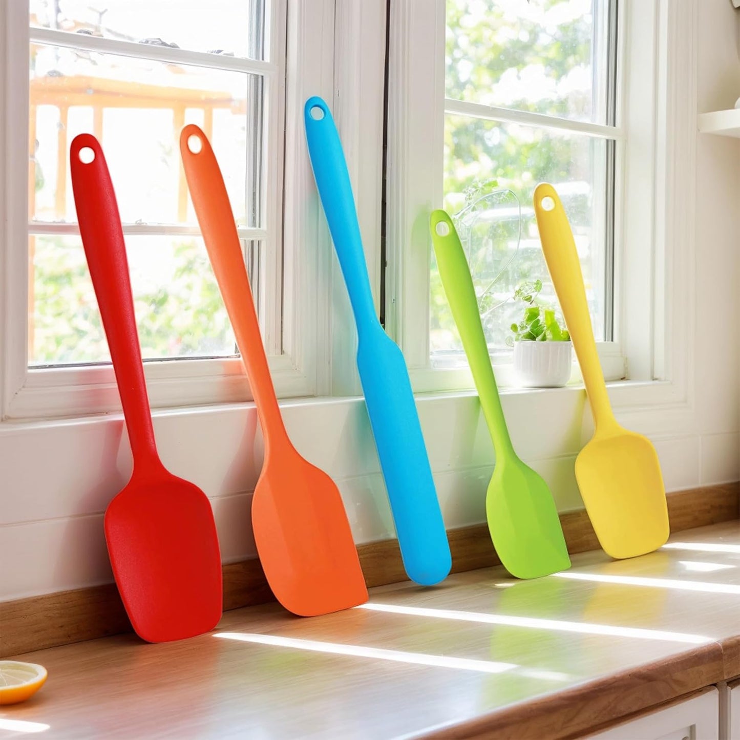5PCS Silicone Spatula Set for Baking and Cooking – Heat-Resistant, Non-Stick, Flexible Kitchen Scraper