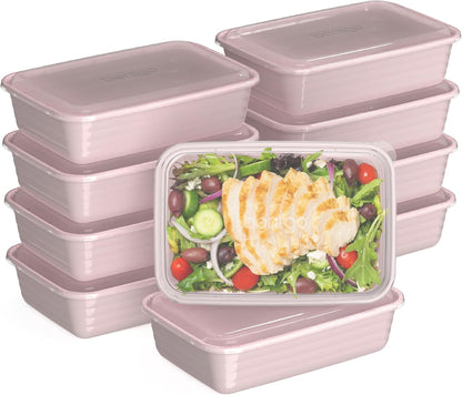 Bentgo Prep - 20-Piece 1-Compartment Reusable Meal Prep Containers with Lids, PFAS & BPA Free Materials, Durable, Microwave, Freezer, & Dishwasher Safe To Go Food Storage (Gold)