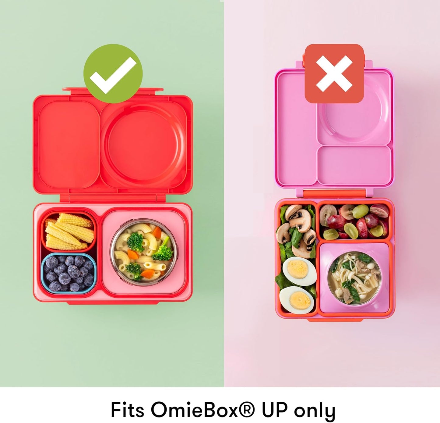OmieBox (2 pack) Leakproof Dips Containers To Go, Salad Dressing Container, Condiment Container with Lids - Food Safe Silicone - 4 ounces (Blue/Lime)