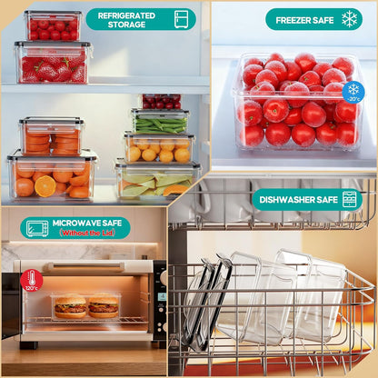 JSCARES 62 PCS Large Food Storage Containers with Lids Airtight (31 Lids & 31 Containers)- Reusable Plastic Leakproof Meal-Prep Container for Kitchen Storage Organization Microwave/Dishwasher Safe