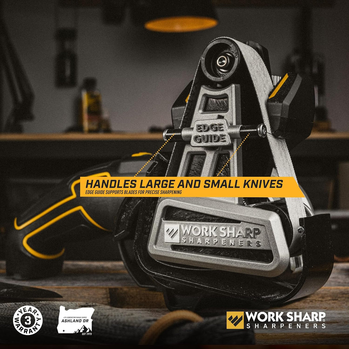 Work Sharp Ken Onion Knife Sharpener Tool - Adjustable Knife Sharpening System - For Knives, Scissors, Serrated Blades, & Tools