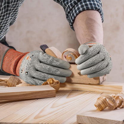 Schwer 12 Pairs A4/A5/A6 Cut Resistant Gloves, Non PFAS CR3088, L