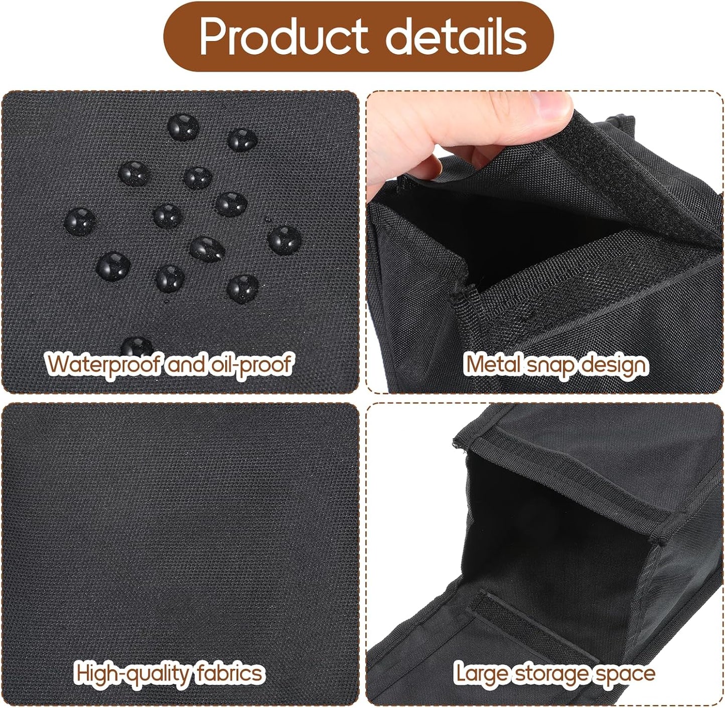SynHHergyx Grill Utensil Storage Bag Waterproof BBQ Tool Storage Bags Barbecue Hardware Tool Oxford Cloth BBQ Utensil Holder Pouch Accessory Foldable for Camping Hiking