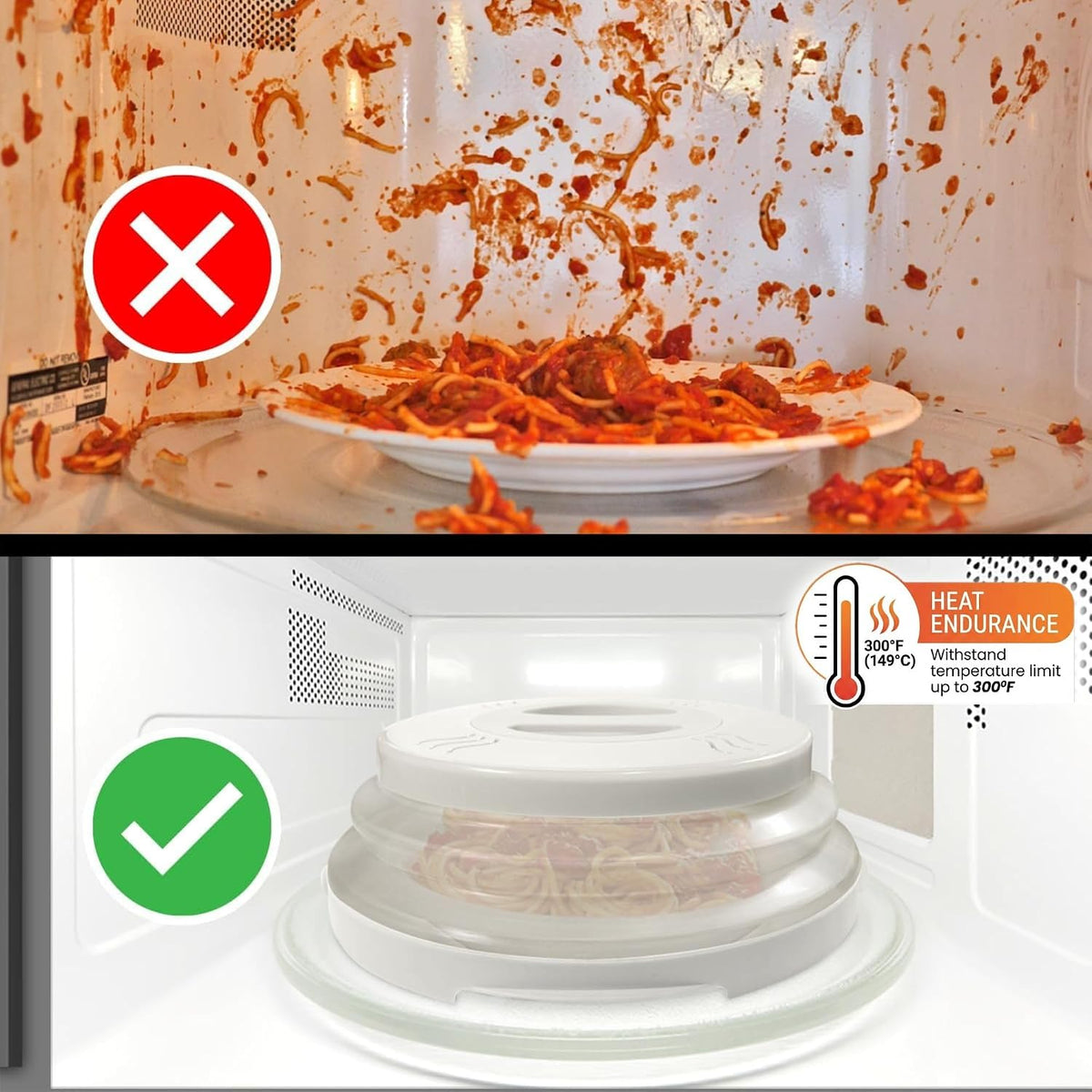 HOVER COVER Magnetic Microwave Splatter Cover - 12-Inch Collapsible - Gray
