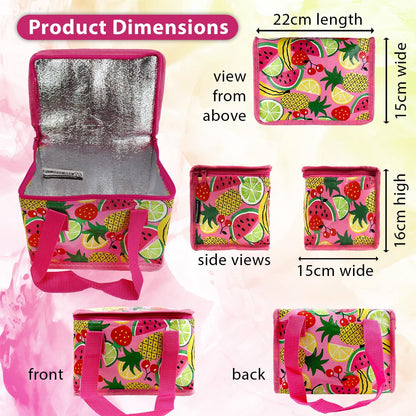 Fashion Stationery Insulated Lunch Bag Kids Lunch Box Folding Reusable Lunchbags for Girls or Boys Lunch Box for School, Beach or Travel Small Cooler or Picnic Coolers