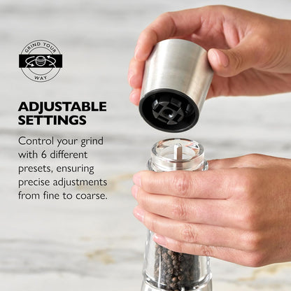 Cole & Mason Derwent Grinder, 7.5" Pepper Mill, Stainless Steel