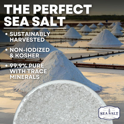 Sea Salt Superstore Coarse Sea Salt for Grinder Refill, Non-Iodized, 14 oz