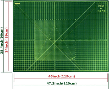Self Healing Cutting Mat A0, 36 x 48 in 5-Layer Double-Sided Rotary Sewing Mat, Large Craft Cutting Board Suitable for Fabric Cutting, Sewing, Crafts, and Quilting