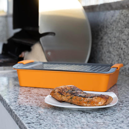 Outset Prep, Grill and Serve Set, Includes Marinating Tub, Non-Stick Grill Grid and Serving Tray