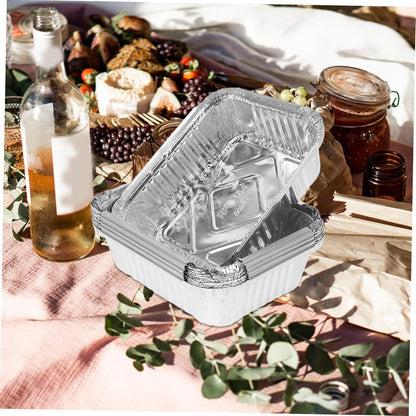 PRETYZOOM 30pcs Aluminium Foil Barbecue Food Containers for Cooking Baking and Meal Prep Versatile Disposable Pans for Grilling Picnics and Parties Capacity