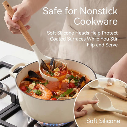 Silicone Kitchen Utensils Set, Heat-Resistant Cooking Utensils, BPA-Free