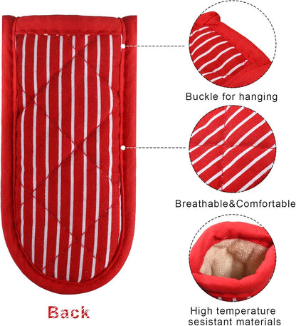 6 Pieces Cast Iron Pan Handle Covers Sleeve Holders Heat Resistant Non-Slip Skillet Pot Holders Kitchen Oven Mitts for BBQ and Baking Supplies,6 Styles