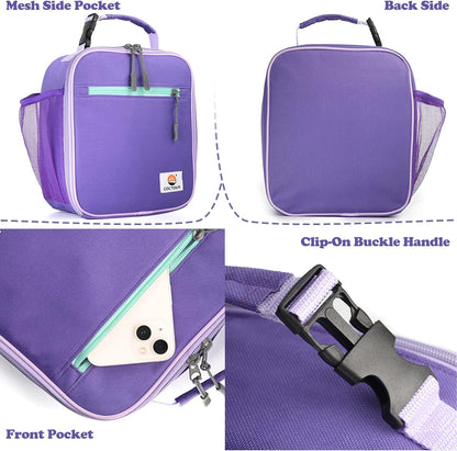 CaCTOUR Lunch Box Kids,Premium Insulated Lunchbox for Girls Boys,Soft Mini Cooler Bag Back to School Thermal Reusable Lunch Bag for Work School Picnic (Blue)