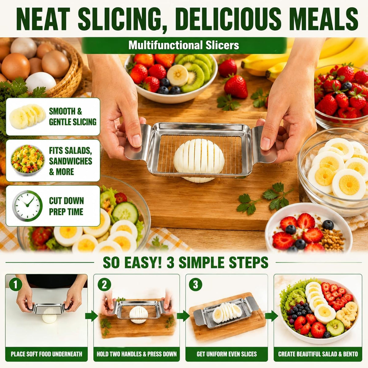 NOVANO Stainless Steel Cheese & Butter Slicer