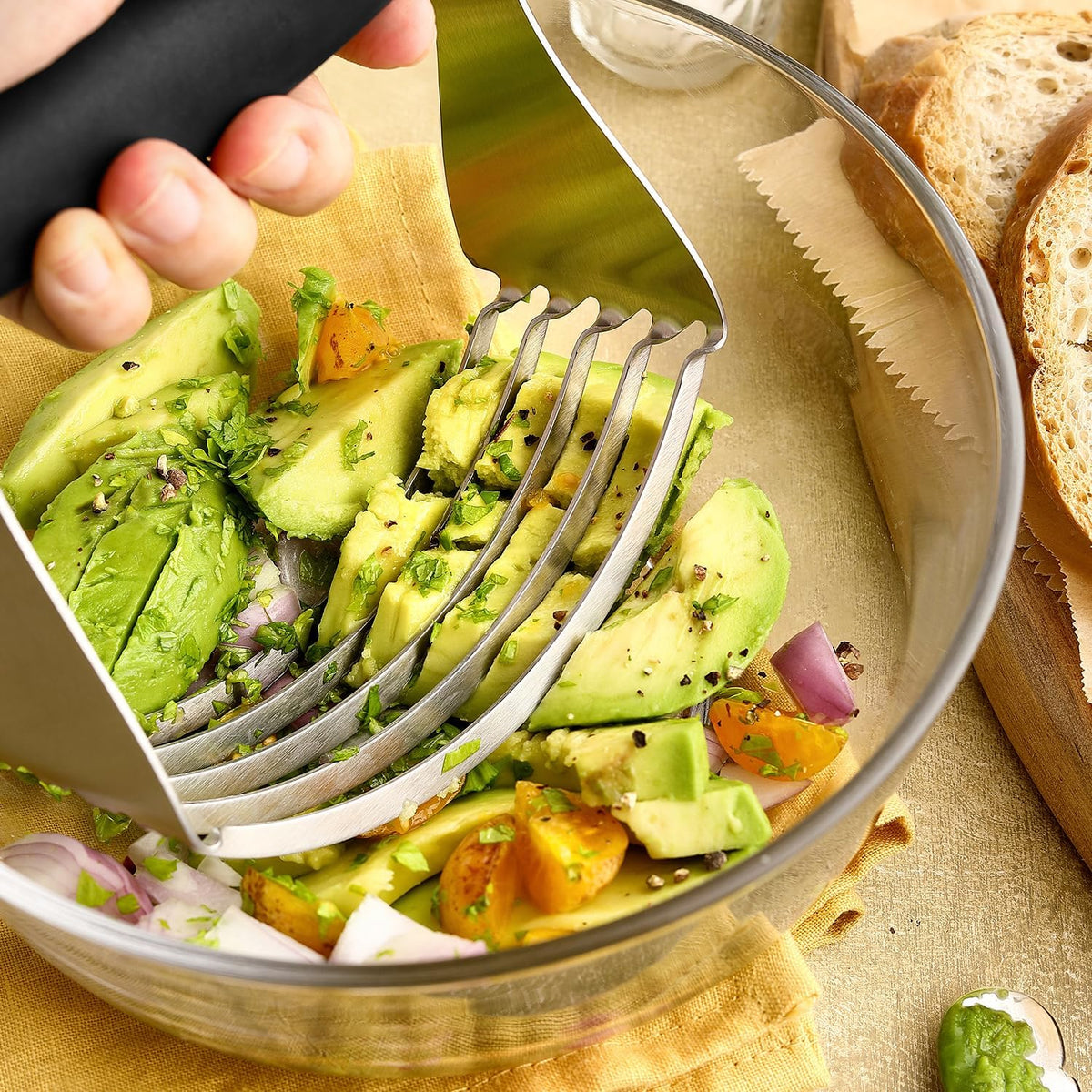 Spring Chef XL Pastry Blender, Durable Dough Blender For Baking - Black
