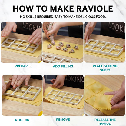 Ravioli Maker Press, Ravioli Stamp Maker Cutter, Heart, Round, Square