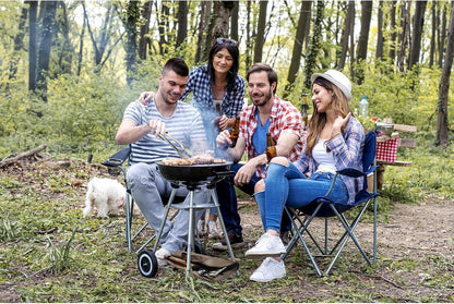 5pcs BBQ Grill Accessories Set - Stainless Steel Grilling Tools with Ergonomic Wooden Handle Includes Spatula, Tongs, Knife, Fork & Carry Bag, Grill Tools Set BBQ Utensils Gifts Set for Men Dad