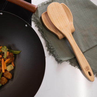 Joyce Chen Burnished Bamboo Wok Spatula, 15-Inch
