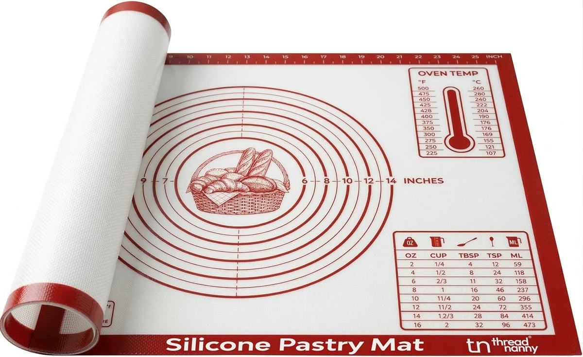 XL Silicone Pastry Mat for Baking Dough Mat, Extra Large 28x20 inches Grey