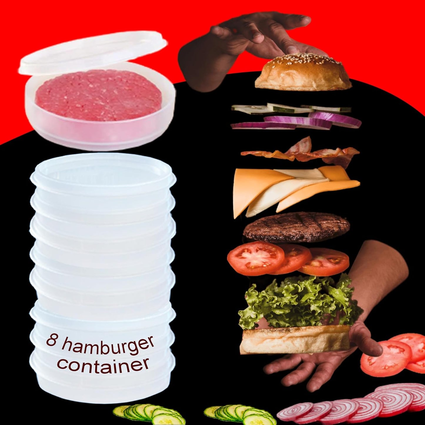 Hamburger Containers Are A Kitchen Essential, A Must-Have For Hamburger Lovers: Organize Your Kitchen Space, Simplify Meal Prep, Optimize Freezer Storage, Enable Portion Control, Preserve Flavor